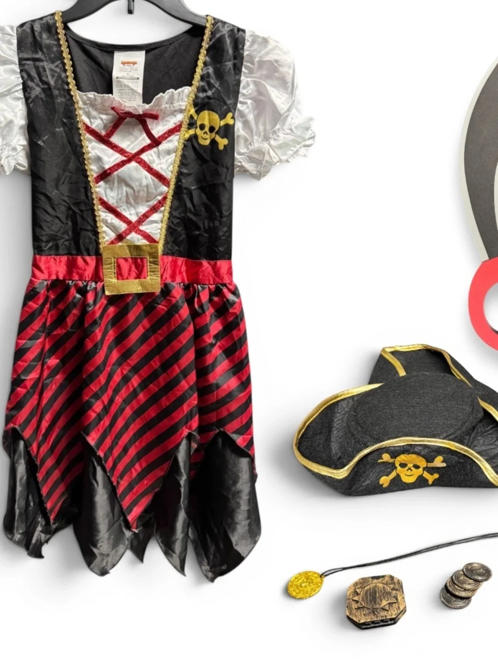 NWOT Girls Pirate Princess Halloween Costume Set Large